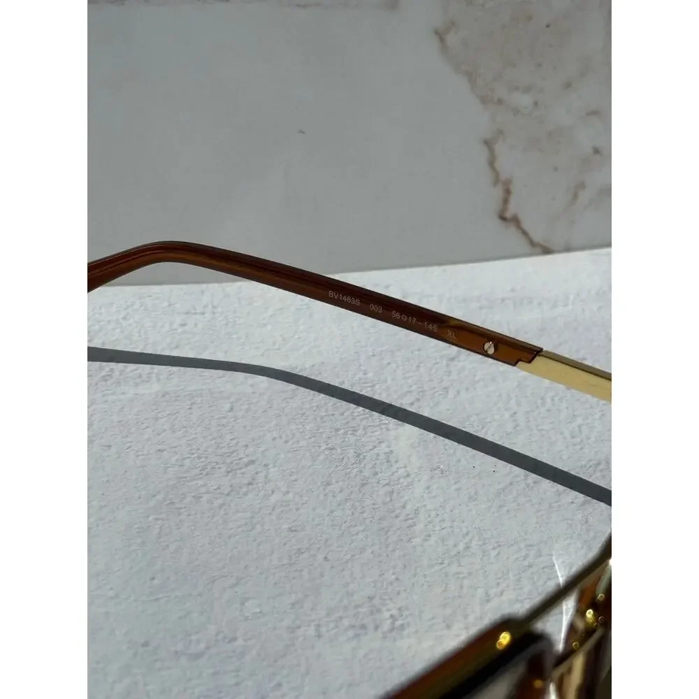 NEW Bottega Veneta BV1463S Brown Aviator Sunglasses $560